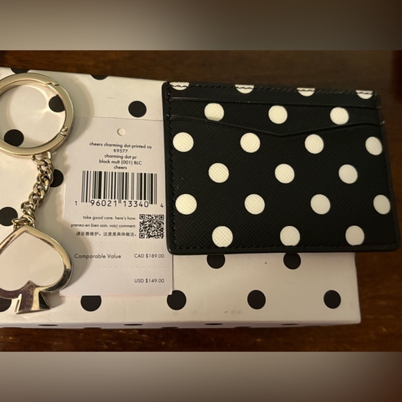 Kate Spade Black and White Polka Dot Set - Picture 1 of 5